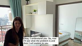 I quickly fucked and creampied my step sisters' big asses in cowgirl