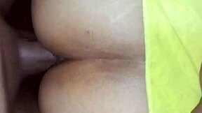 Wife in stockings bent over for doggystyle