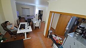 Maid In Flip Flops Gets Intense Internal Cumshot.