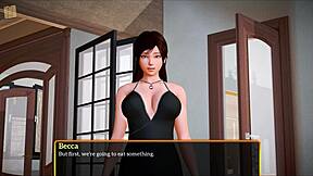 Erotic Brunette with Big Ass Takes Monster Cock in Family Scene