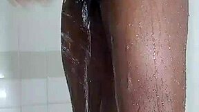 Cold Shower In Dorm With Beautiful Brunette