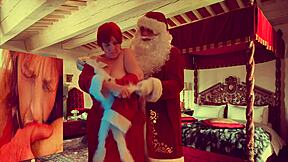 Granny Carmen Rides Santa Hard