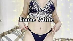 I guide masturbation with sex machine in lingerie and glasses