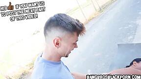 Hot ebony girl from colombia in street