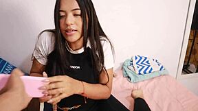 My Colombian Neighbor Receives Creampie in Her Pussy from POV First Time?