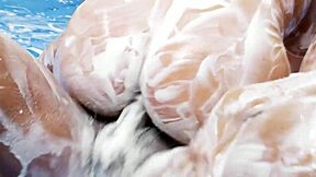 Creamy Fighting and Fucking With Busty Babes in Wild 3some