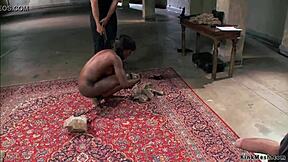 Ebony endures whipping, vibration, and fucking