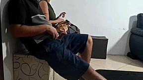 Patient Flashes Dick in Dentist's Waiting Room, Nurse Gropes and Strokes It Eagerly