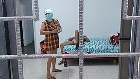 Latina and Ebony Housewives Groping Tits and Asses While Doing Housework, Flashing Brunette Bodies