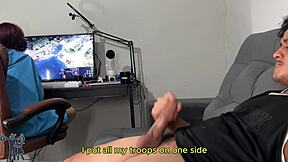 Risky Handjob Will She Notice English Subtitles with Latina Femdom and Small Tits