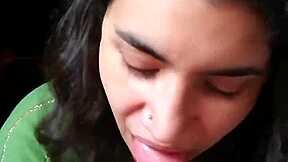 Quickie Blowjob Licks Cum From Hands