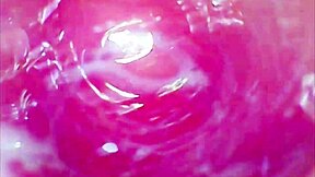 Pussy roller coaster glass dildo deep in the tight juicy pussy