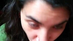 Quickie Blowjob Licks Cum From Hands