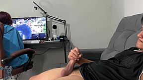 Risky Handjob Will She Notice English Subtitles with Latina Femdom and Small Tits