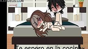 Gacha sex unfolds with stepfather and stepdaughter