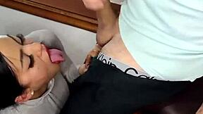 I'm so horny my stepfather unloads on my face in homemade POV