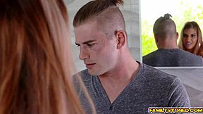 Step son fucks Mercedes Carreras wet pussy doggystyle with blowjob!