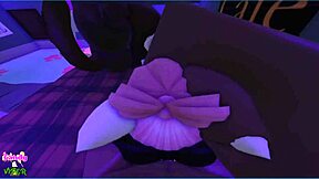 Viper Slamming Candy and Her Demi-Human Kittens with Raw Desire