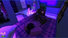 Viper Slamming Candy and Her Demi-Human Kittens with Raw Desire