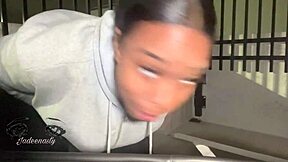 Pornstar Jadeenasty performs public anal squirt with big ass