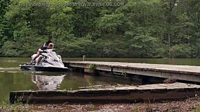 Sexy brunette babe in bikini, is she teasing or inviting more?