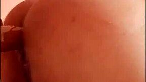 Fucking my tight hole with homemade anal cowgirl masturbation