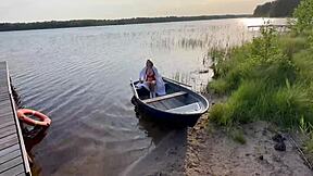 Hey, wanna see risky outdoor sex with a stunning blonde in tight fishnet? I can’t believe we did this!