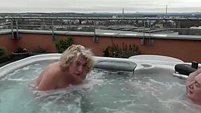 Mature Curvy Milf Enjoys Outdoor Public Hot Tub Fucking With Dripping Wet Orgasm