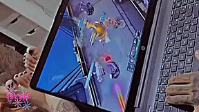 jogador de lol fills the skinny girl with creampie