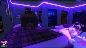 Viper Slamming Candy and Her Demi-Human Kittens with Raw Desire