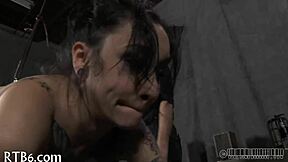 tying up the cute girl for wild punishment session