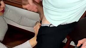 I'm so horny my stepfather unloads on my face in homemade POV