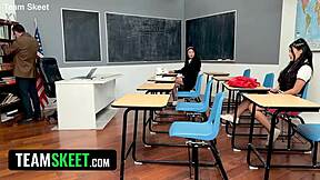 Naughty Teacher Scissors Innocent High School Girl