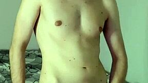 Masturbating to huge orgasm on webcam in bedroom.