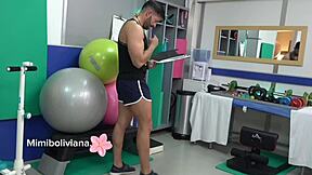 threesome with personal trainer in valencia featuring big cock and squirting!