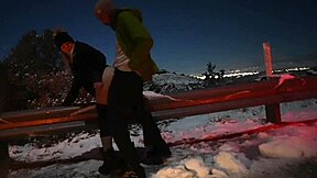 ski trip roadside fuck and hot hotel orgasm