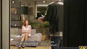 Damn! Stepmom Gets Nailed Hard on Sofa!