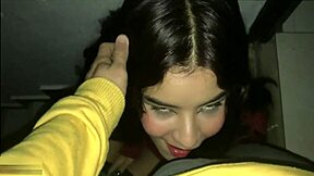 Stepbrother surprised by cum swallowing