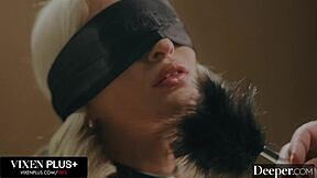 bratty submissive emma rosie blindfolded, cuffed, and fucked in the ass