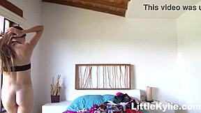 Teen latina blonde kylie undresses panties for fingering masturbation and clothes ripping