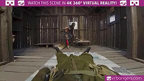 My VR Wonder Woman cosplay bang is unreal with epic action