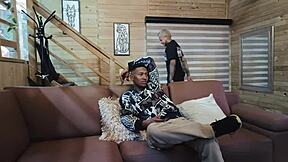 I discover my best friend's stepsister Rio C in the bath and we have sex.