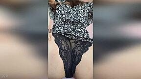 Young Model Playfully Teases Fans by Gradually Stripping Naked in Lingerie