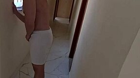 Alone at home with the nymph, slammed my cock into her smooth pussy till I burst!