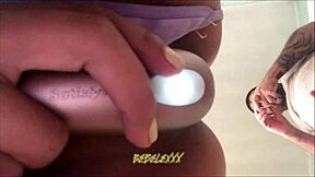 Bebelexxx tight pussy pov, sloppy juicy ass and belly toys