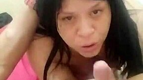 I suck my hermanastro’s cock and he finishes in my mouth, making me swallow