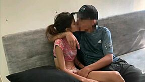 mi hermanastra pays silence with a blowjob and hard banging