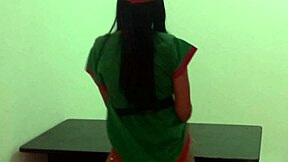 skinny brunette performs erotic dance bent over for american boyfriend