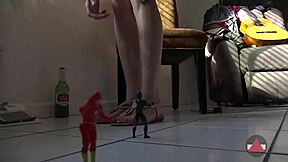 Giantess Blonde Dominates With Toys And Balloons