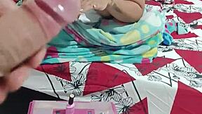 I masturbate while my wife gets her nails done in close up